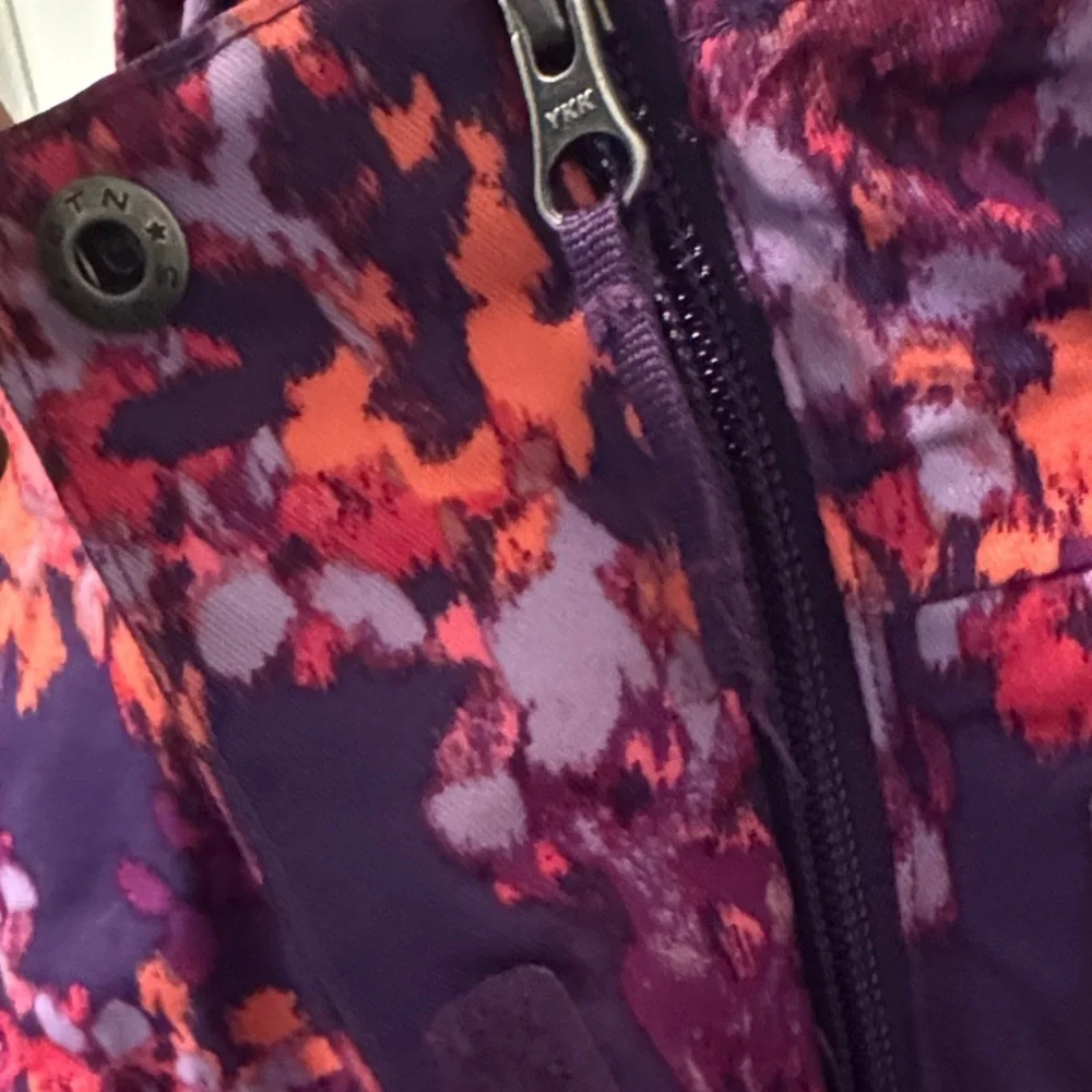Columbia Kids Purple Floral Waterproof Coat with Pink & Orange Accents - Picture 6 of 14